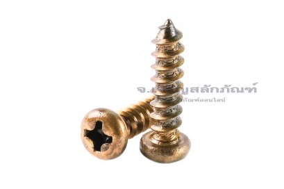 น็อตทองเหลืองเกลียวปล่อยหัวกลมแฉก M4x16