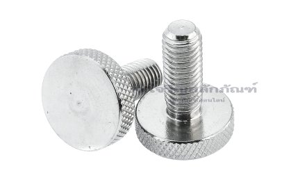 น็อตมือหมุนสแตนเลส หัวทรงกระบอกแบน (Stainless Steel Flat Cylinder Knob Bolt) ขนาด M8x20