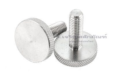 น็อตมือหมุนสแตนเลส หัวทรงกระบอกแบน (Stainless Steel Flat Cylinder Knob Bolt) ขนาด M8x25