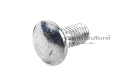 น็อตหัวกลมคอเหลี่ยมชุบขาว ขนาด M10x20 เกลียวตลอด