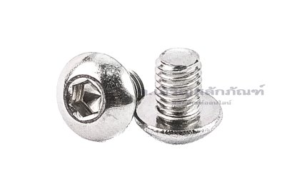 น็อตหัวจมกลมสแตนเลส #10-32 (เบอร์ 10 เกลียว 32 UNF) ยาว 1/4&quot;