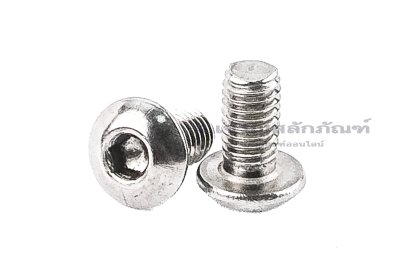 น็อตหัวจมกลมสแตนเลส #10-32 (เบอร์ 10 เกลียว 32 UNF) ยาว 3/8&quot;