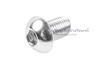 น็อตหัวจมกลมสแตนเลส M10x1.25x16 เกลียวตลอด