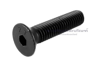 น็อตหัวจมเตเปอร์ดำ 7/16&quot; (BSW/NC) ยาว 2&quot; เกรด 10.9 เกลียวตลอด