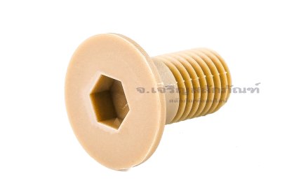 น็อตหัวจมเตเปอร์พลาสติกวัสดุ PEEK M12x25