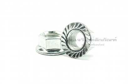 หัวน็อตติดจาน-หัวน็อตติดแหวน (Flange Hex Nut Steel) M12x1.25