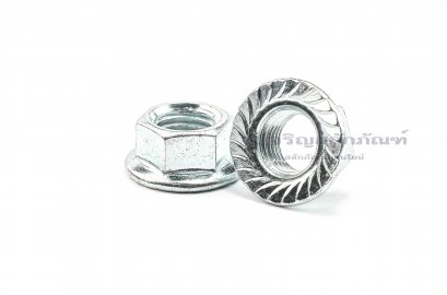 หัวน็อตติดจาน-หัวน็อตติดแหวน (Flange Hex Nut Steel) M12x1.5