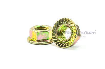 หัวน็อตติดจาน-หัวน็อตติดแหวน (Flange Hex Nut Steel) M8x1.25