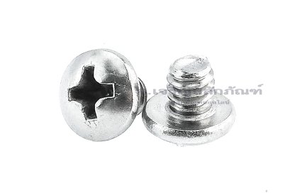 น็อตหัวร่มแฉกสแตนเลส (JT) #8-32 x 3/16&quot; (เบอร์ 8 เกลียว 32 ยาว 3/16&quot;) วัดความโตเป็นมิลได้ 4.2x4.7 mm