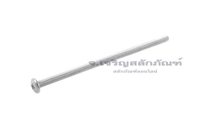 น็อตหัวร่มแฉกสแตนเลส (JT) M4x100 เกลียวตลอด