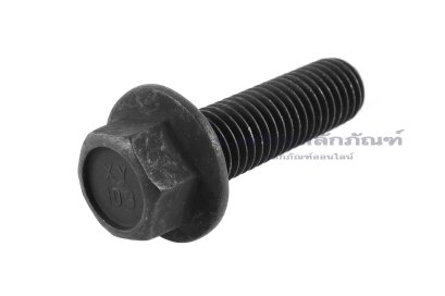 น็อตหัวเหลี่ยมดำแบบติดจาน M10x35 เกรด 10.9 เกลียวตลอด