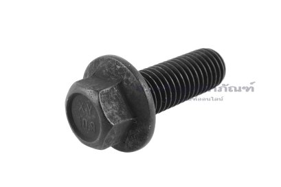 น็อตหัวเหลี่ยมดำแบบติดจาน M12x35 เกรด 10.9 เกลียวตลอด