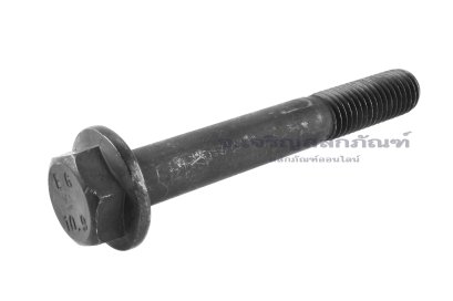 น็อตหัวเหลี่ยมดำแบบติดจาน M14x100 เกรด 10.9 เกลียวไม่ตลอด