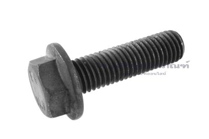 น็อตหัวเหลี่ยมดำแบบติดจาน M14x50 เกรด 10.9 เกลียวตลอด