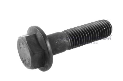 น็อตหัวเหลี่ยมดำแบบติดจาน M14x55 เกรด 10.9 เกลียวไม่ตลอด