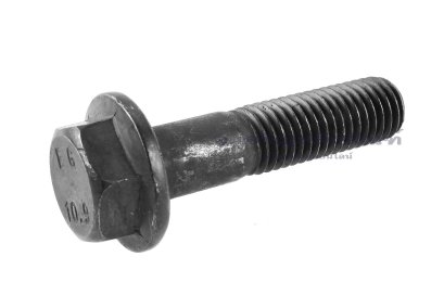 น็อตหัวเหลี่ยมดำแบบติดจาน M14x60 เกรด 10.9 เกลียวไม่ตลอด