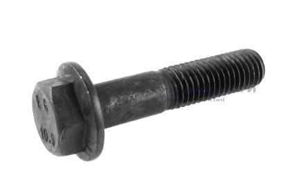 น็อตหัวเหลี่ยมดำแบบติดจาน M14x65 เกรด 10.9 เกลียวไม่ตลอด