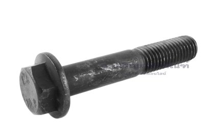 น็อตหัวเหลี่ยมดำแบบติดจาน M14x80 เกรด 10.9 เกลียวไม่ตลอด
