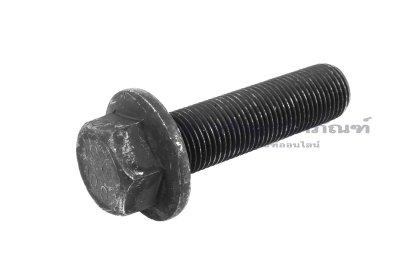 น็อตหัวเหลี่ยมดำแบบติดจาน M16x1.5x60 เกรด 10.9 เกลียวตลอด