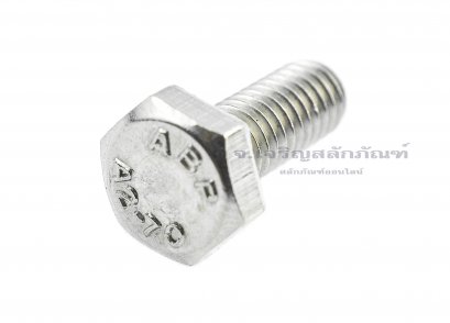 น็อตหัวเหลี่ยมสแตนเลส Stainless Steel Hex Bolt M4x10