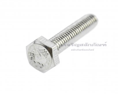 น็อตหัวเหลี่ยมสแตนเลส Stainless Steel Hex Bolt M4x20