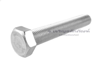 น็อตหัวเหลี่ยมสแตนเลส Stainless Steel Hex Bolt M30x200 เกลียวตลอด