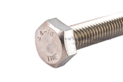 น็อตหัวเหลี่ยมสแตนเลสเกรด 316 Stainless Steel Hex Bolt M8x55 เกลียวตลอด