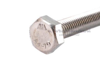 น็อตหัวเหลี่ยมสแตนเลสเกรด 316 Stainless Steel Hex Bolt M8x60 เกลียวตลอด