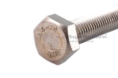 น็อตหัวเหลี่ยมสแตนเลสเกรด 316 Stainless Steel Hex Bolt M8x65 เกลียวตลอด
