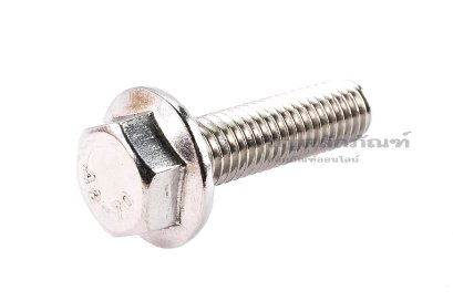 น็อตหัวเหลี่ยมแบบติดจานสแตนเลส M10x35