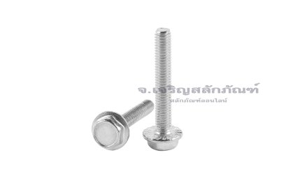 น็อตหัวเหลี่ยมแบบติดจานสแตนเลส M3x20 เกลียวตลอด