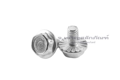 น็อตหัวเหลี่ยมแบบติดจานสแตนเลส M3x5 เกลียวตลอด