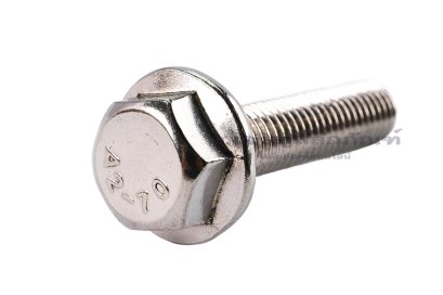 น็อตหัวเหลี่ยมแบบติดจานสแตนเลส M8x35