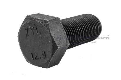 น็อตเหลี่ยมดำแข็ง M18x1.5x40 เกรด 12.9 แข็งพิเศษ เกลียวตลอด