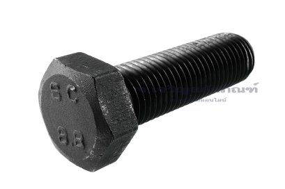 น็อตเหลี่ยมดำแข็ง M30x3.5x100 เกรด 8.8 เกลียวตลอด