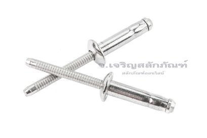 ลูกยิงรีเวท-ตะปูยิงรีเวท (Stainless Steel Blind Rivet) สแตนเลส  ขนาด 6.4x25 mm (1/4"x1") รุ่นสแตนเลสทั้งตัว