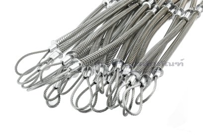 สายสลิงกันสะบัดสแตนเลส 304 ขนาดเส้นโต 6 mm ความยาว 500 mm