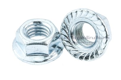 หัวน็อตติดจาน-หัวน็อตติดแหวน (Flange Hex Nut Steel) 1/2" เกลียว 13 (UNC)