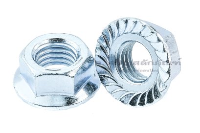 หัวน็อตติดจาน-หัวน็อตติดแหวน (Flange Hex Nut Steel) 5/8" เกลียว 11 (BSW/NC)