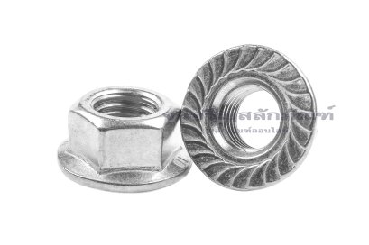 หัวน็อตติดจาน-หัวน็อตติดแหวนสแตนเลสเกรด 316 (Flange Hex Nut Stainless) M16x2.0