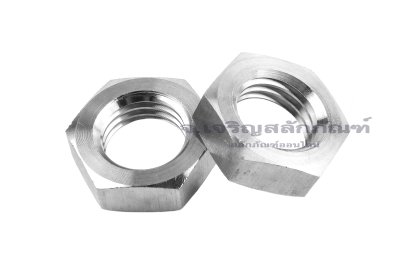 หัวน็อตสแตนเลส M25x3.0 รุ่นหัวบาง 12 mm