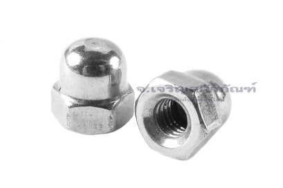 หัวน็อตหมวก-หัวน็อตแบบปิดสแตนเลสเกรด 316 Dome Hex Nut Stainless M3x0.5