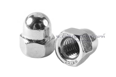 หัวน็อตหมวก-หัวน็อตแบบปิดสแตนเลสเกรด 316 Dome Hex Nut Stainless M5x0.8