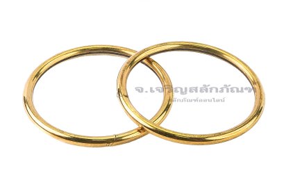 ห่วงพวงกุญแจทองเหลือง ห่วงกลม รุ่นบิดออก ขนาด 3.5 x 43 mm (เส้นโต x วงใน)