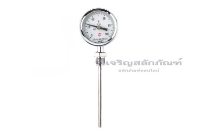 เกจ์วัดอุณหภูมิ เทอร์โมมิเตอร์ (Thermometer Bimetal) หน้าปัดขนาด 60 mm ความยาวเหล็กวัด 100 mm วัดอุณหภูมิ 0-100°
