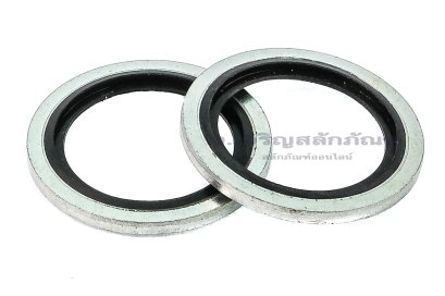 แหวนอีแปะ M26 แหวนห่วงโซล่า มียางกันรั่วซึม ใช้กับเกลียวแป๊ป ขนาด 3/4&quot; (ใน 27 นอก 40 หนา 2.5 mm)