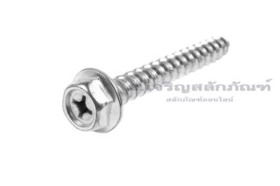 สกรูเกลียวปล่อยหัวเหลี่ยมติดจานแฉกสแตนเลส M10x90