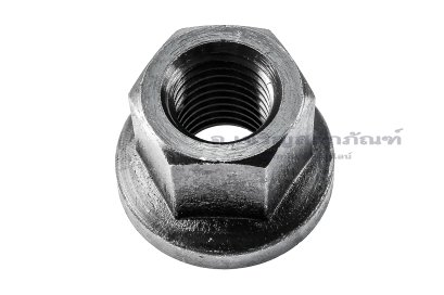 หัวน็อตติดจานทรงสูง-หัวน็อตติดแหวนหนาเหล็กดำ (Flange Hex Nut Carbon Steel, High Type) M16x2.0 เกรด 10.9 (เบอร์ 24 สูง 24 กว้าง 35)