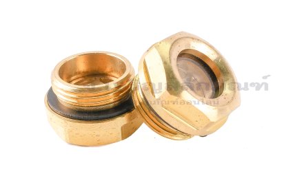 ข้อต่อดูน้ำมัน-ตาแมวดูน้ำมัน ทองเหลือง (Oil Level Sight Fitting) M22x1.5