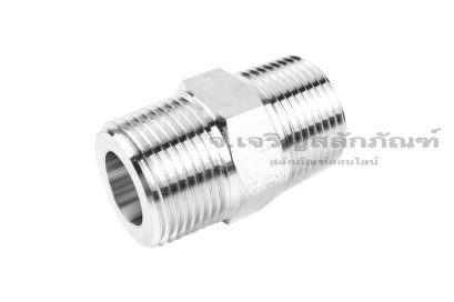 ข้อต่อตรงนิปเปิ้ลสแตนเลสเกรด 316 (เกลียวนอก x เกลียวนอก) ขนาด 1" x 1" NPT รุ่นหนาพิเศษ